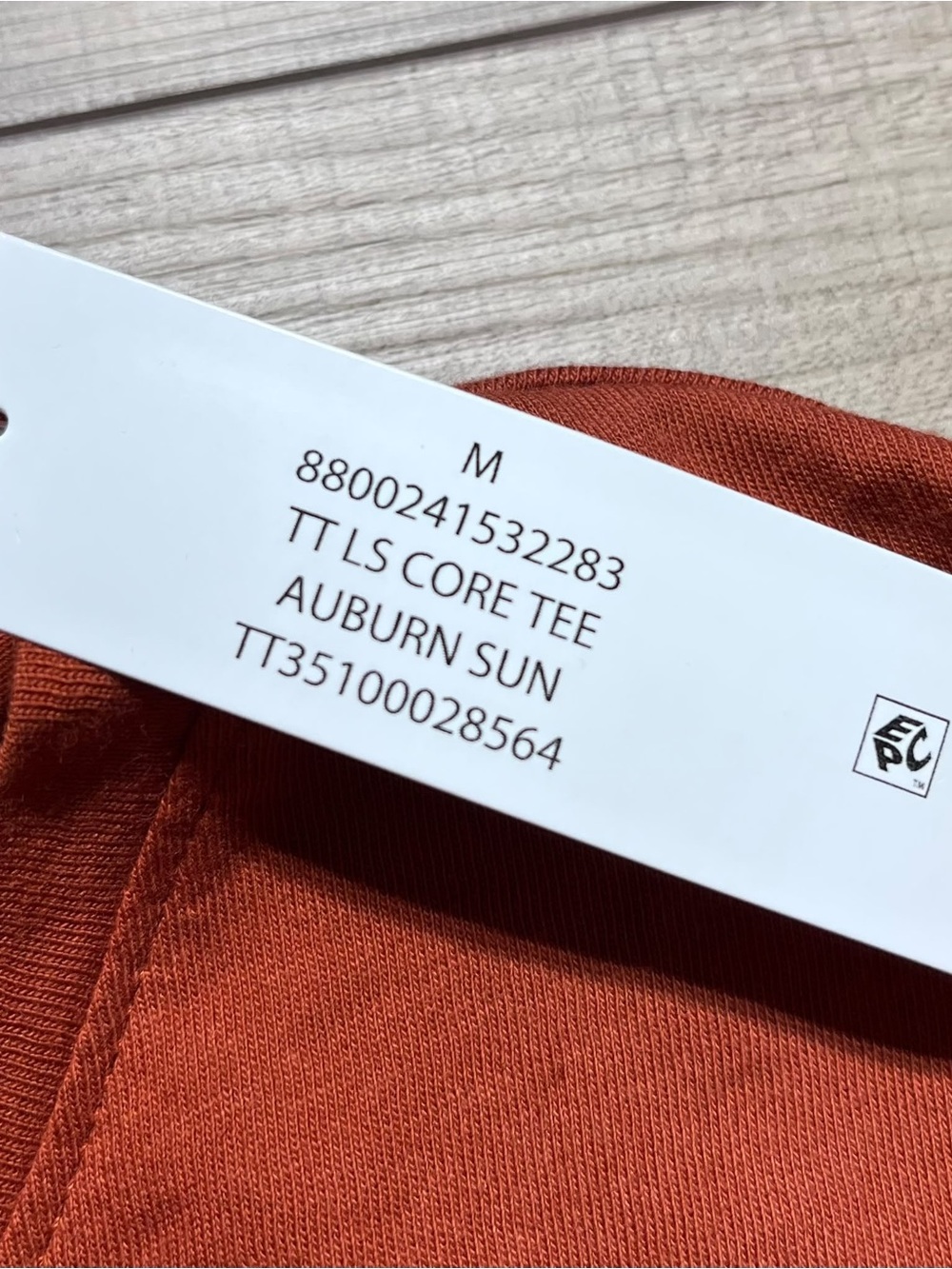 Time And Tru Womens Long Sleeve Core Tee Size Medium 8-10 Auburn Sun - Picture 8 of 9